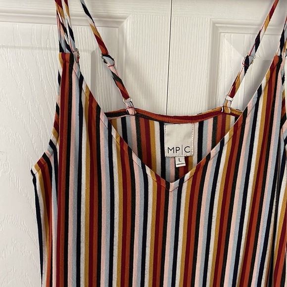 MinPink vertical stripes midi dress - Picture 2 of 4